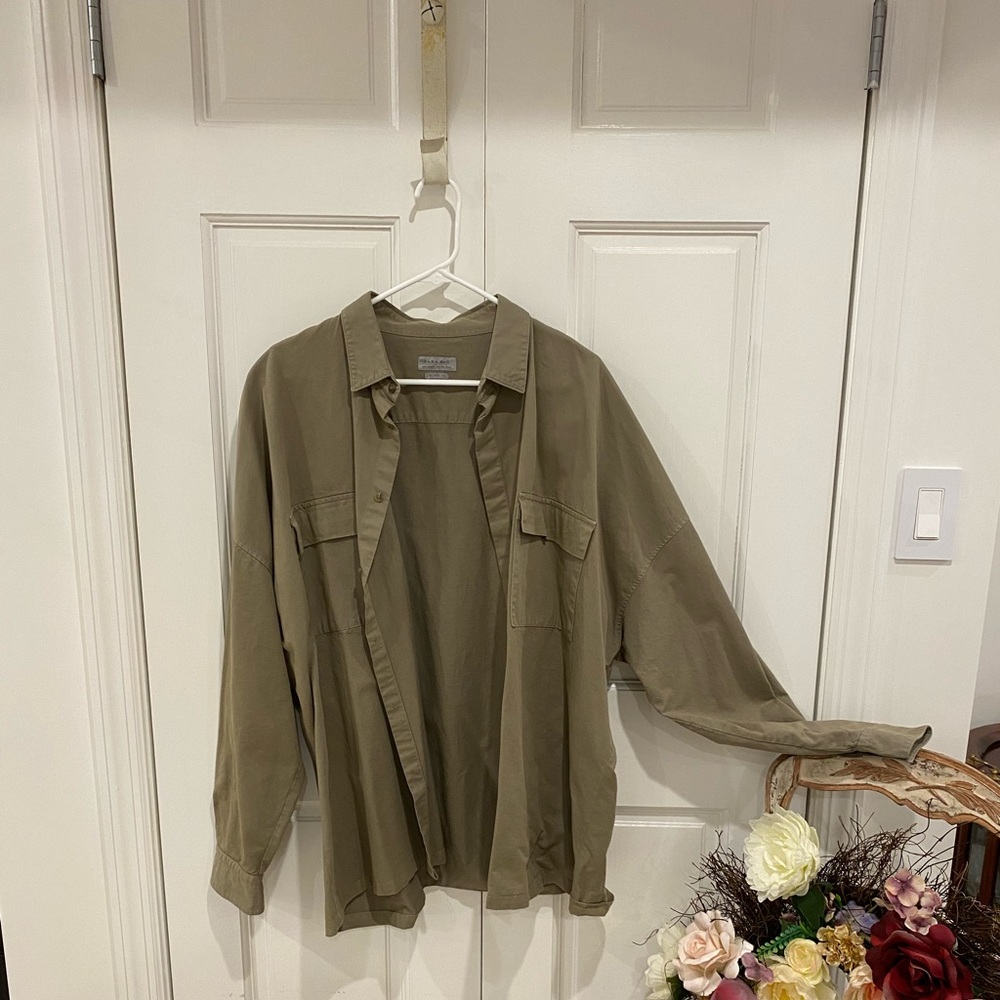 Zara man khaki shirt - L to XL